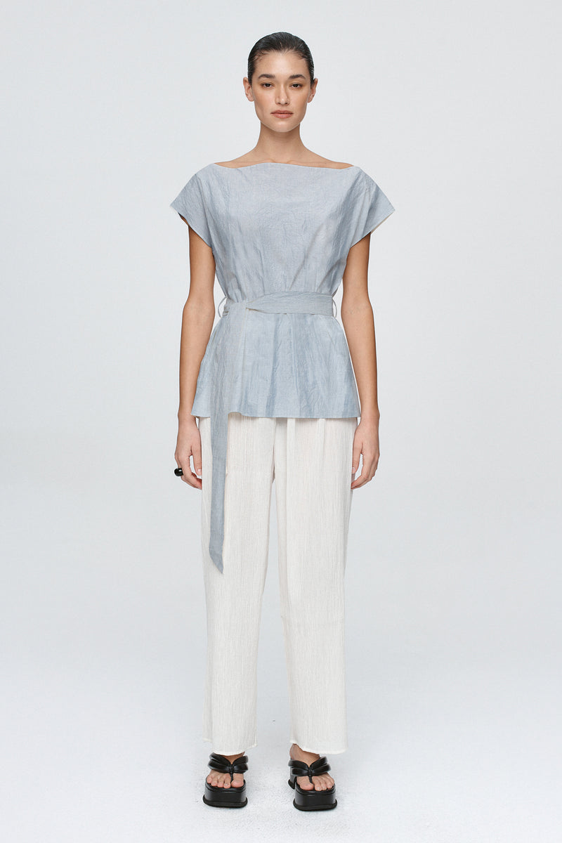 JUDE TOP - BLEU STRIPE