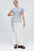 JUDE TOP - BLEU STRIPE