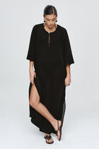 KAFTAN - BLACK CRINKLE