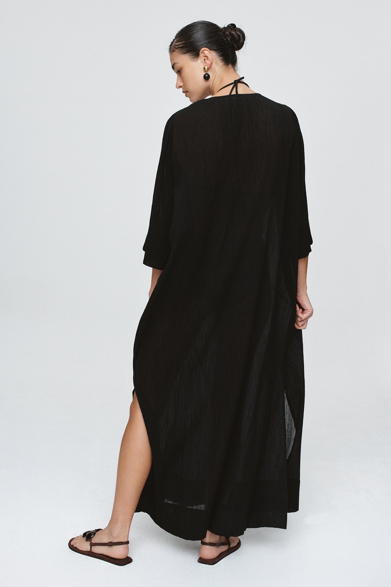 KAFTAN - BLACK CRINKLE