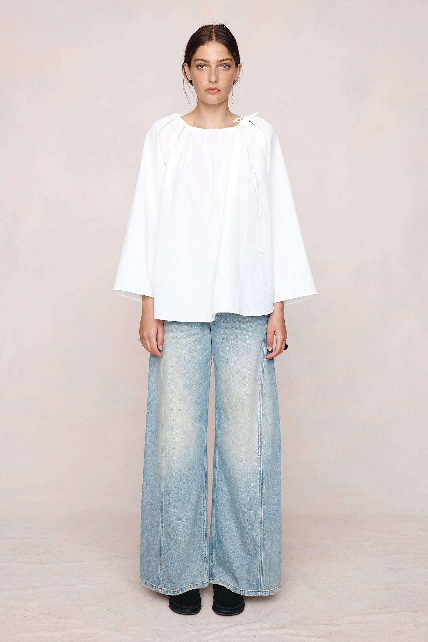 KASIA TOP - IVORY COTTON