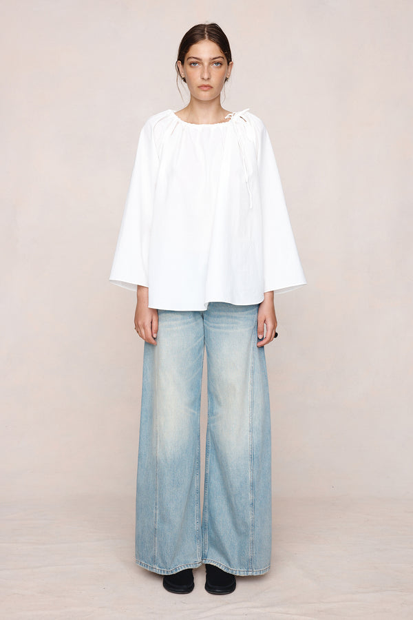KASIA TOP - IVORY COTTON