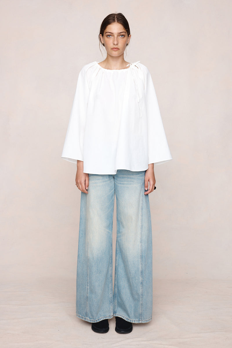 KASIA TOP - IVORY COTTON