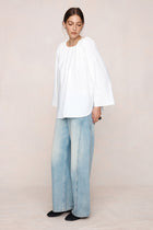 KASIA TOP - IVORY COTTON