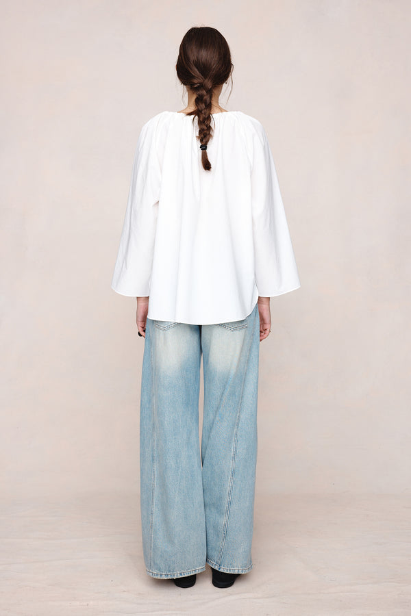 KASIA TOP - IVORY COTTON