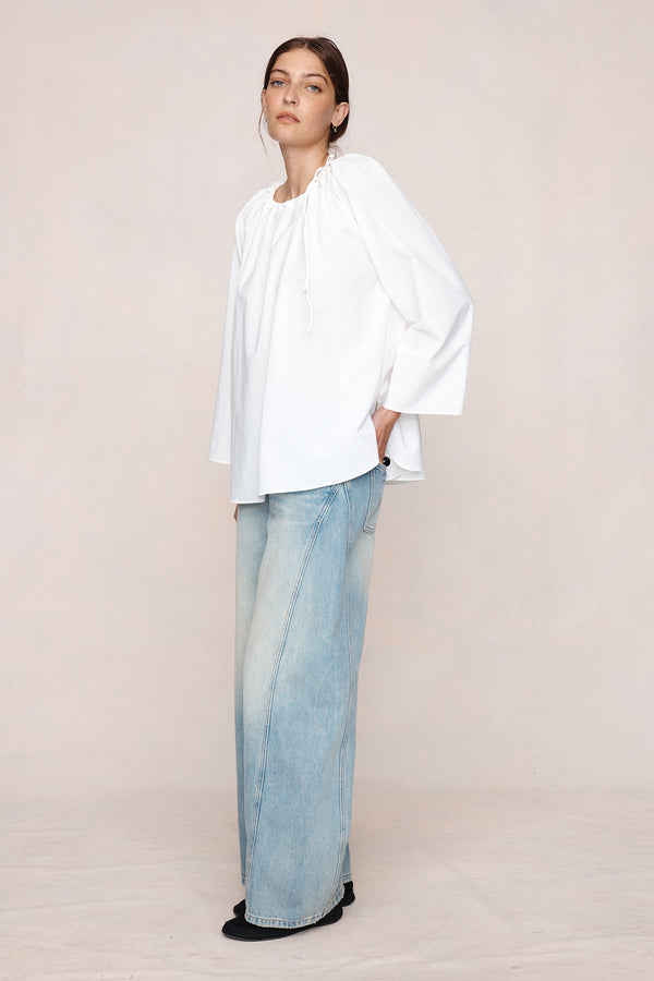KASIA TOP - IVORY COTTON