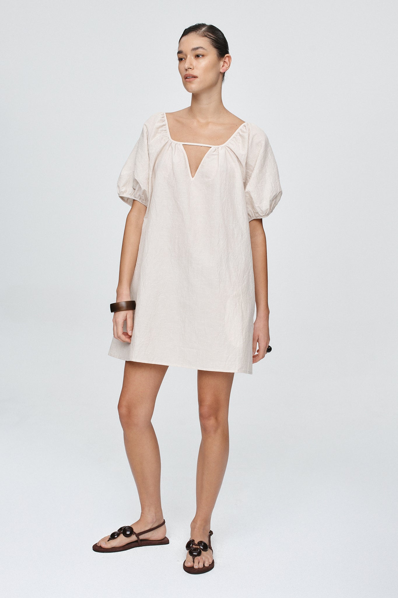 KENDRA MINI DRESS - CASHEW