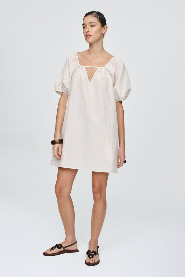KENDRA MINI DRESS - CASHEW