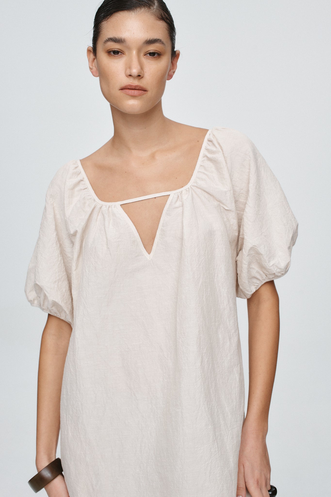 KENDRA MINI DRESS - CASHEW