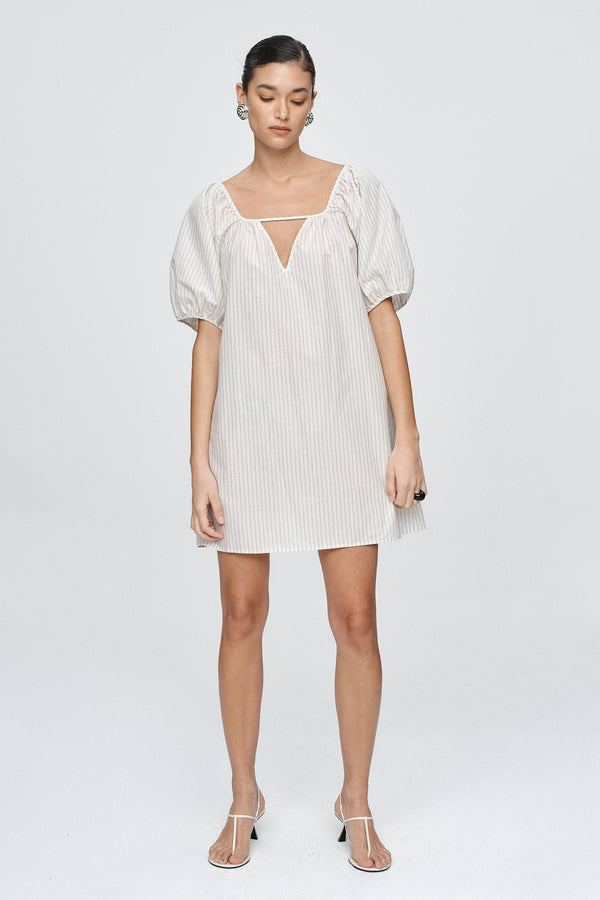 KENDRA MINI DRESS - PINSTRIPE