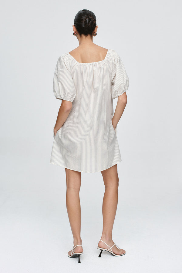 KENDRA MINI DRESS - PINSTRIPE