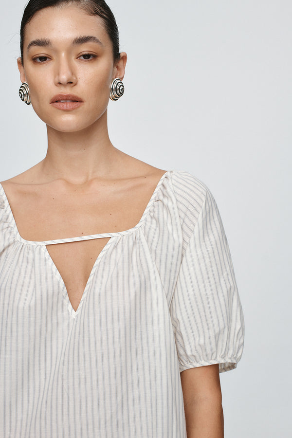 KENDRA MINI DRESS - PINSTRIPE
