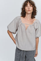 KENDRA TOP - CHOCOLATE STRIPE