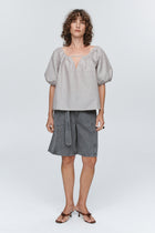 KENDRA TOP - CHOCOLATE STRIPE