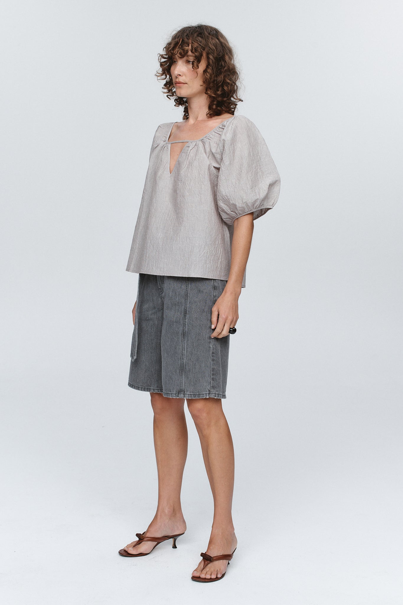 KENDRA TOP - CHOCOLATE STRIPE