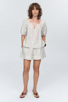 KENDRA TOP - GREY STRIPE