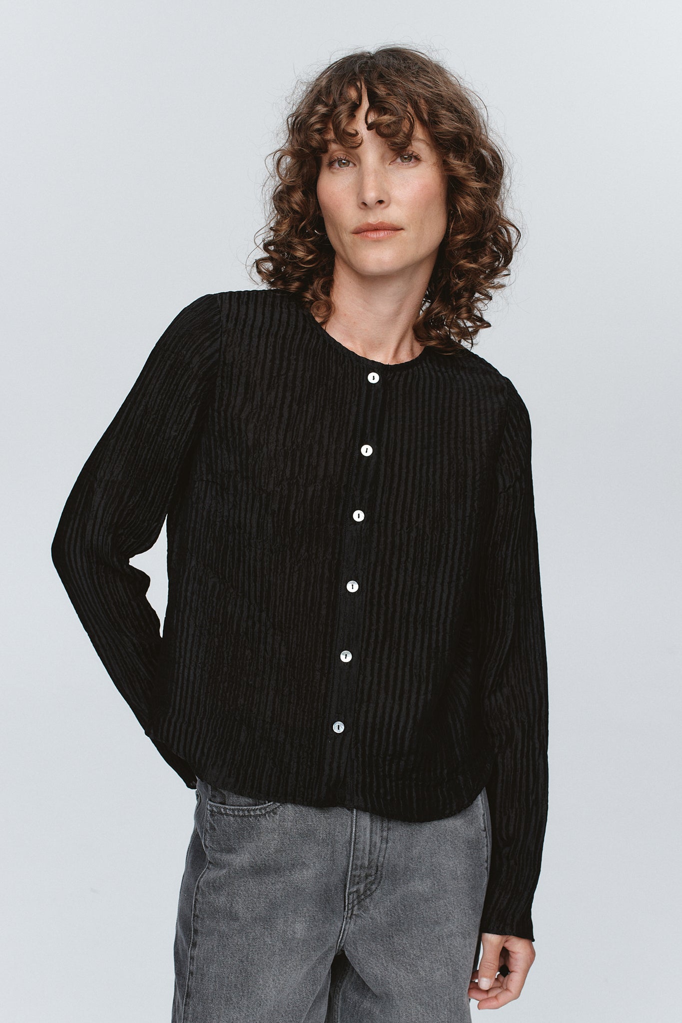 LOTUS EVENING JACKET - BLACK