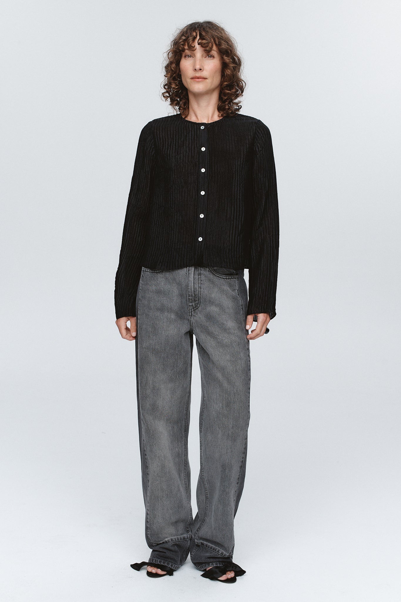 LOTUS EVENING JACKET - BLACK