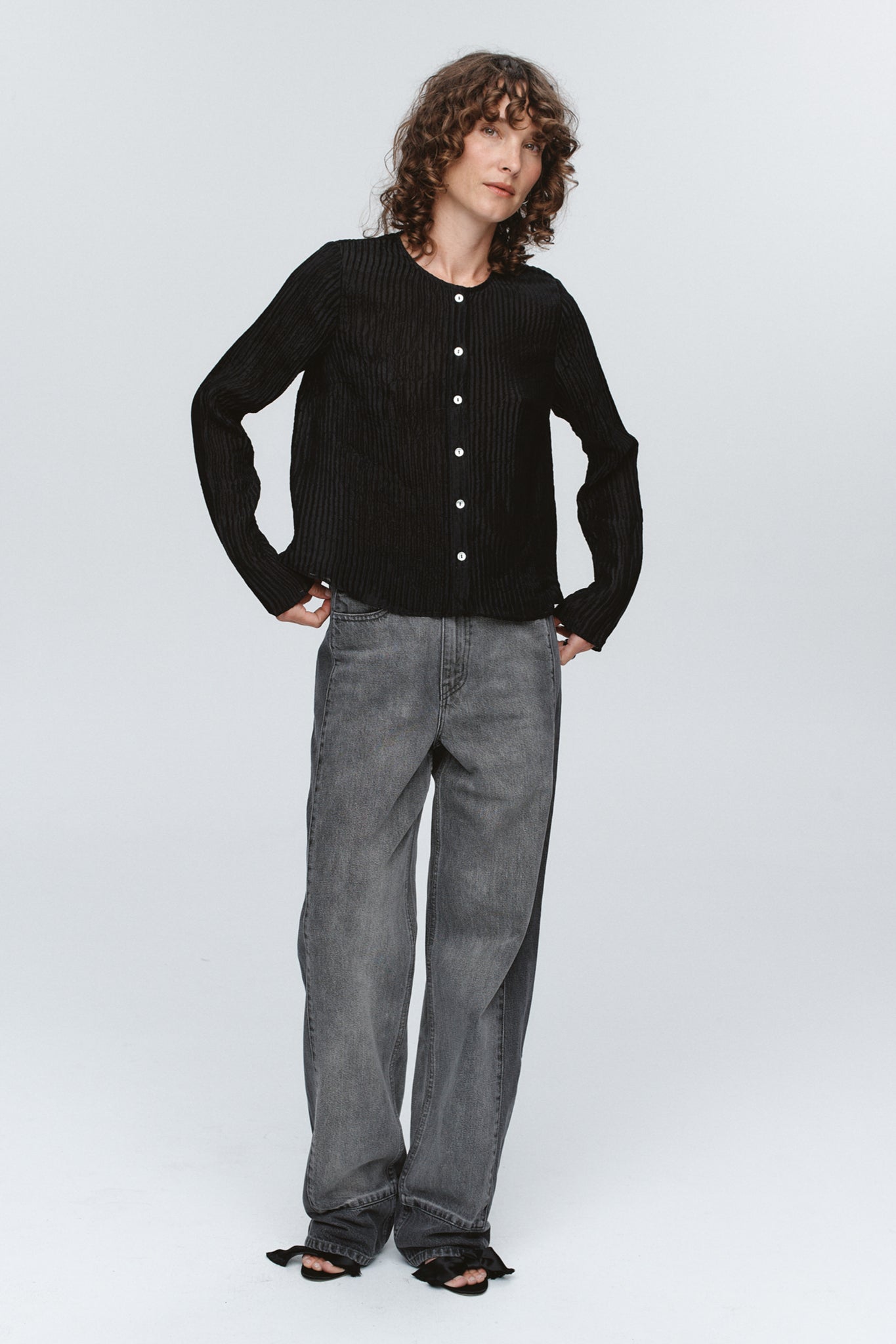 LOTUS EVENING JACKET - BLACK