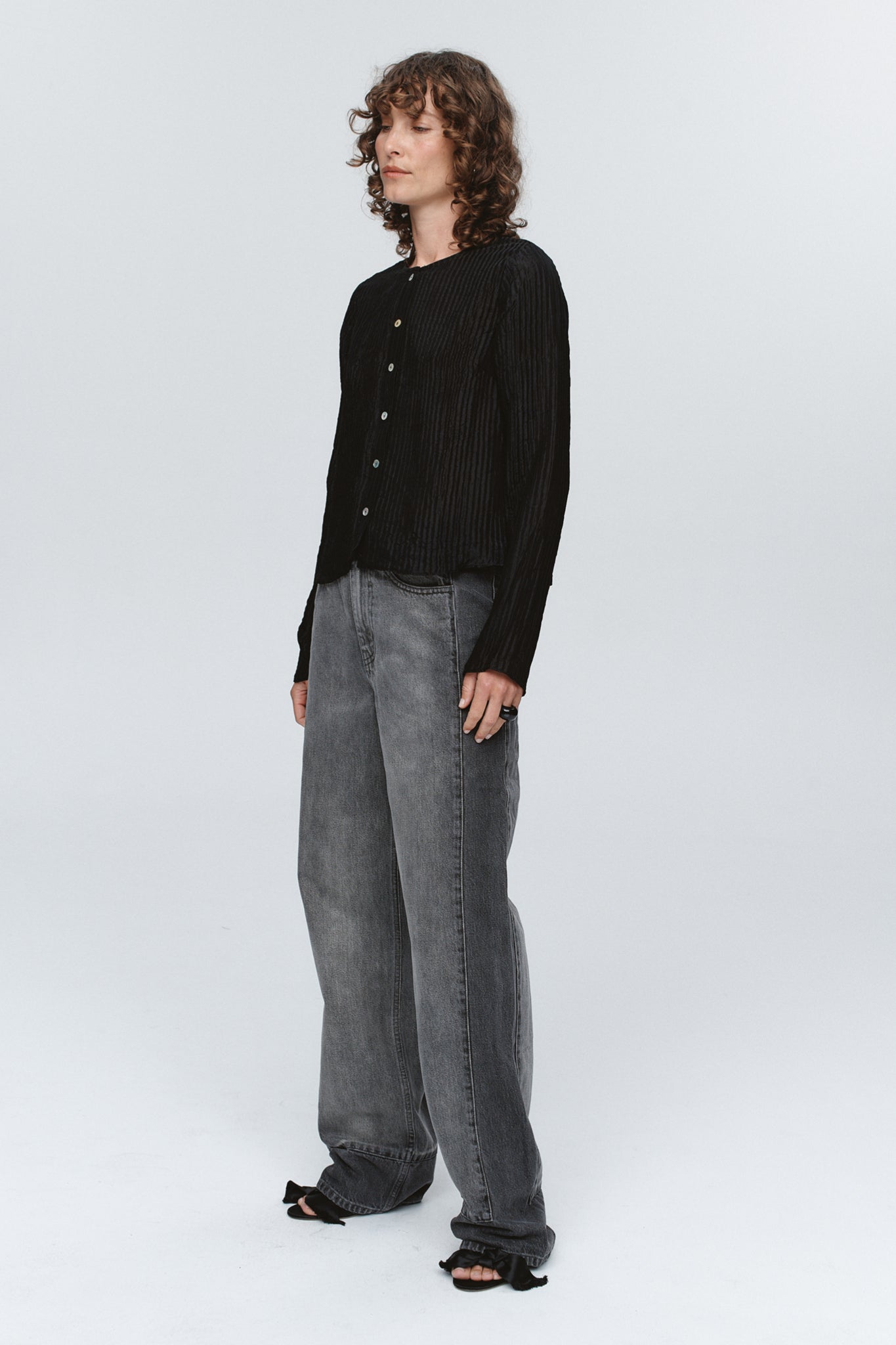 LOTUS EVENING JACKET - BLACK