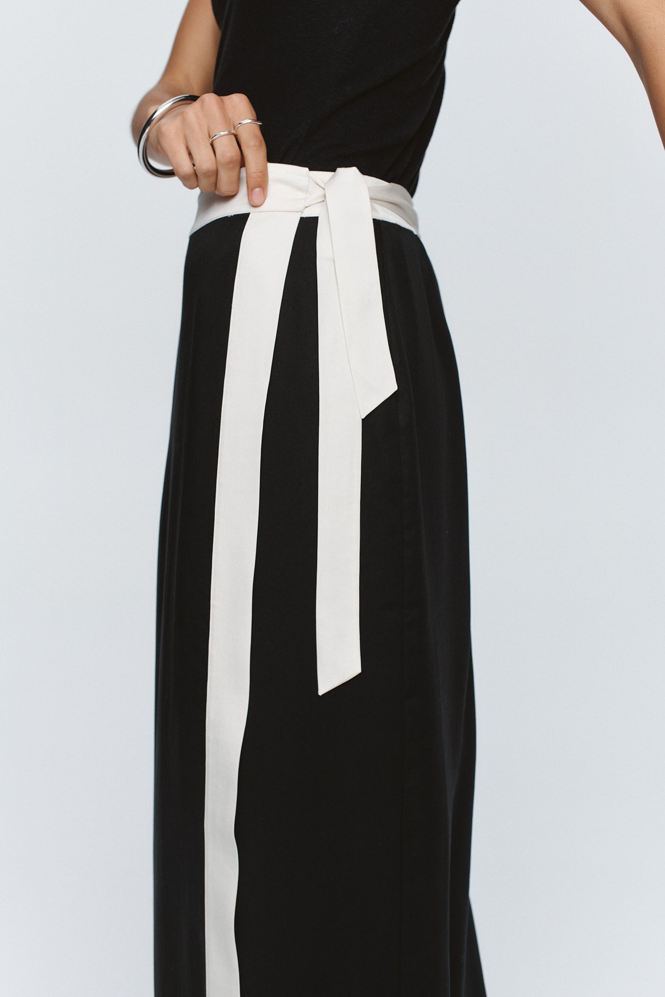 LUISA SKIRT - BLACK/IVORY