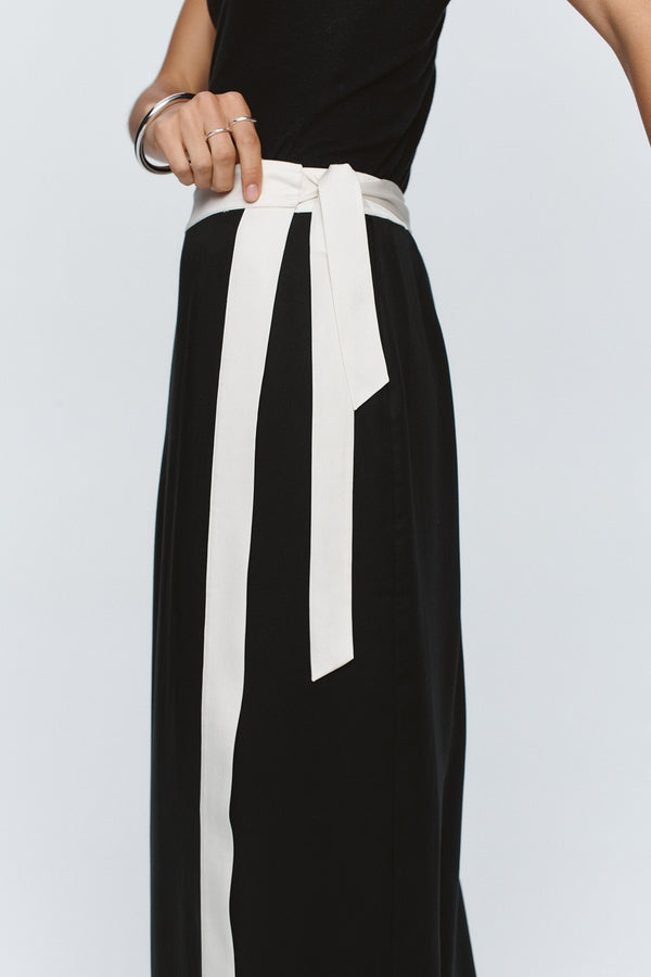 LUISA SKIRT - BLACK/IVORY