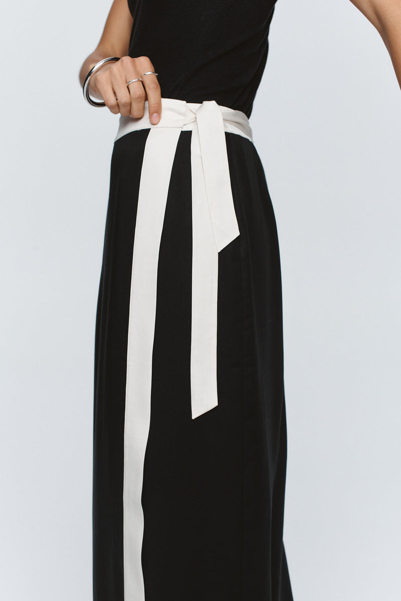 LUISA SKIRT - BLACK/IVORY