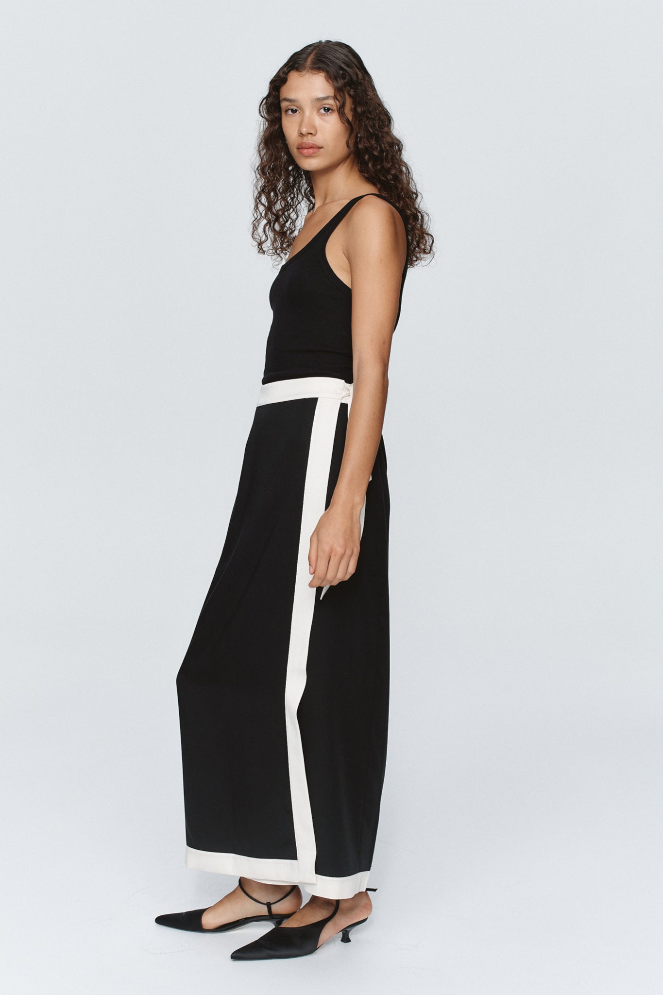 LUISA SKIRT - BLACK/IVORY