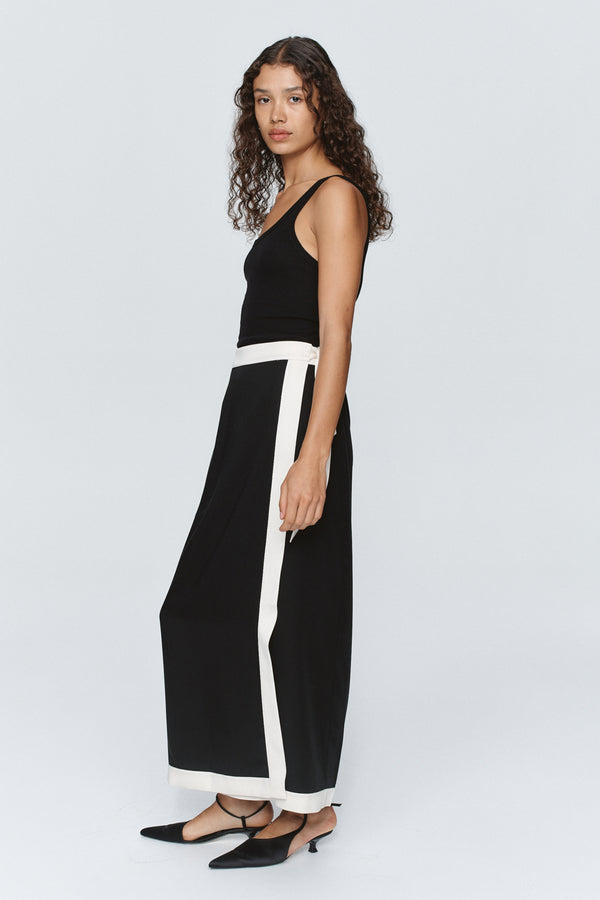 LUISA SKIRT - BLACK/IVORY