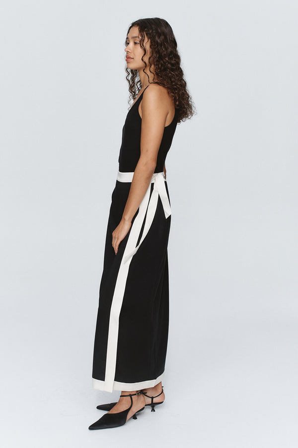LUISA SKIRT - BLACK/IVORY