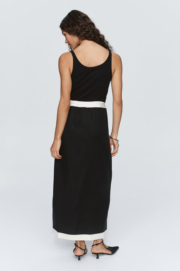 LUISA SKIRT - BLACK/IVORY