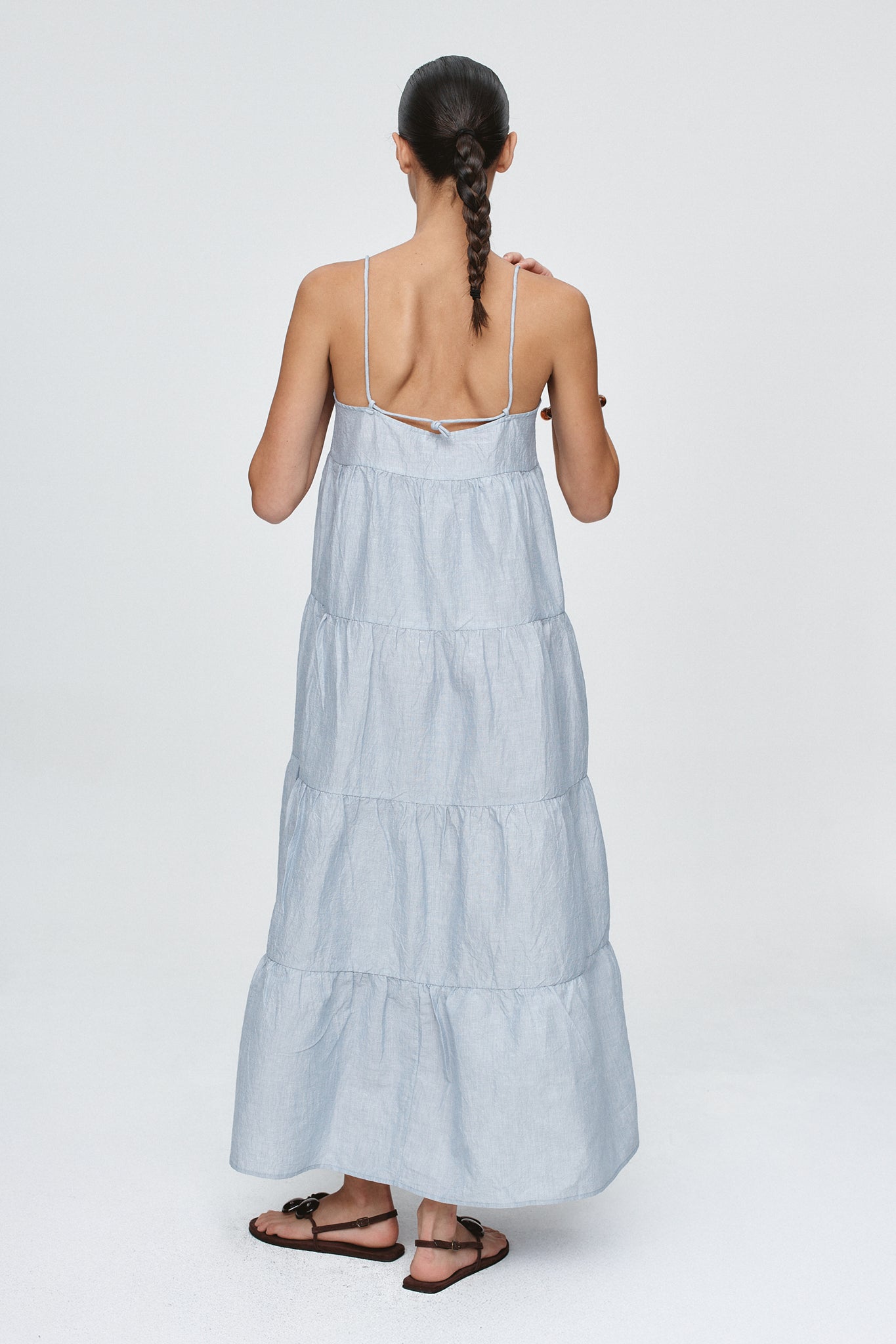 OPHELIA DRESS - BLEU STRIPE