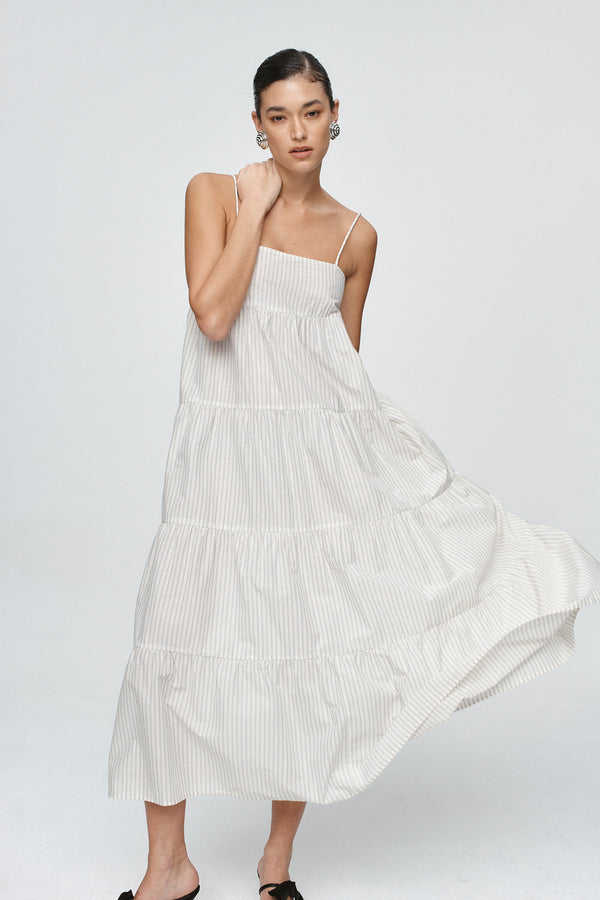 OPHELIA DRESS - PINSTRIPE