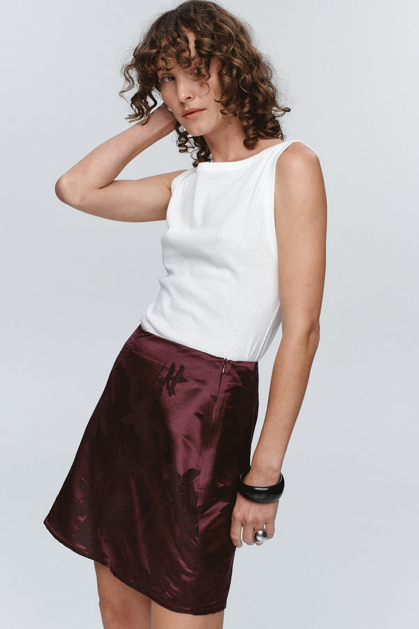 PALMER SKIRT - POMEGRANATE