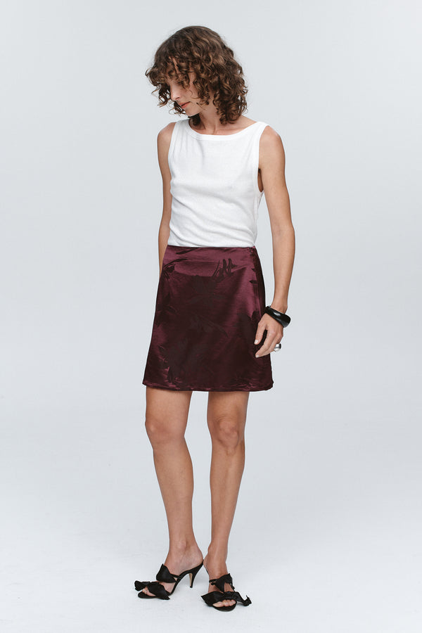 PALMER SKIRT - POMEGRANATE