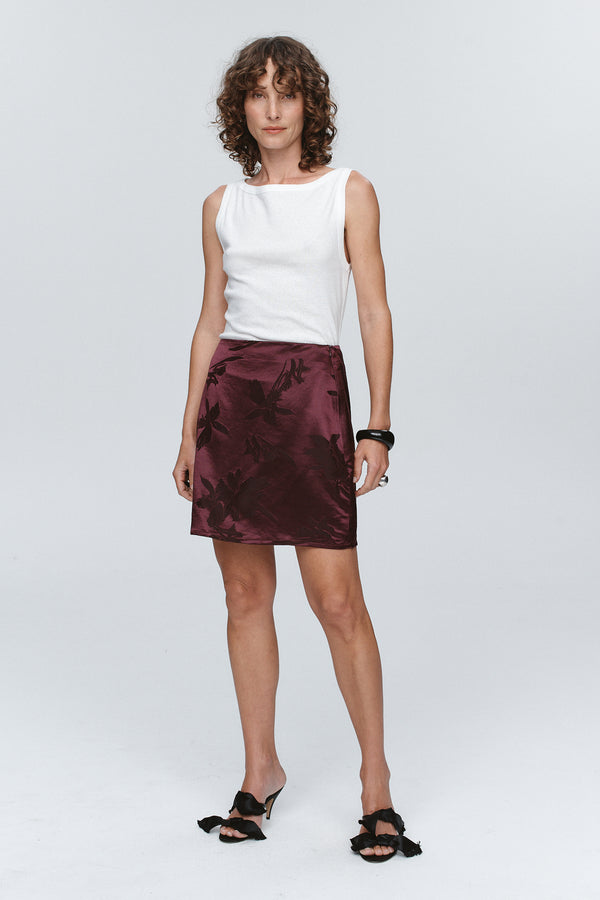 PALMER SKIRT - POMEGRANATE