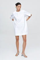 PATCH POCKET DRESS - BLANC