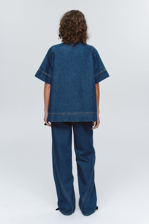 PATCH POCKET SHIRT - WASHED INDIGO