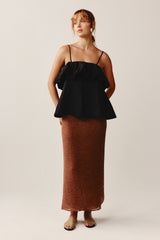 FLEUR TOP - BLACK