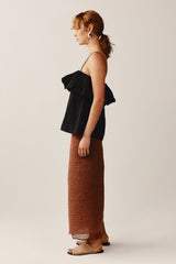 FLEUR TOP - BLACK