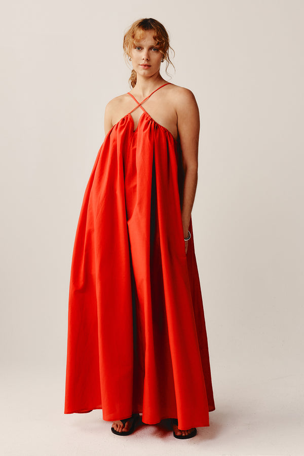HANYA DRESS - VERMILION