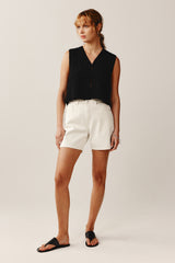 JEAN SHORT - IVORY