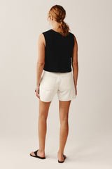 JEAN SHORT - IVORY