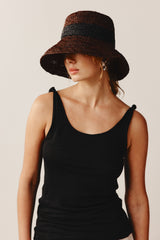 KUIA HAT - CHOCOLATE / BLACK