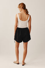 SILLA SHORT - BLACK EMBROIDERY