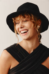 ABUELA HAT - BLACK EMBROIDERY
