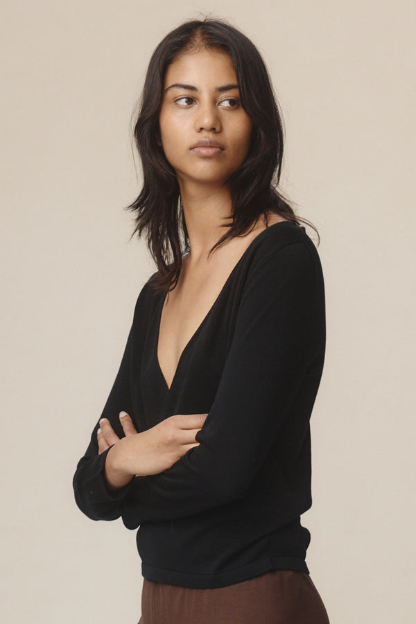 VICTORIA TOP - BLACK