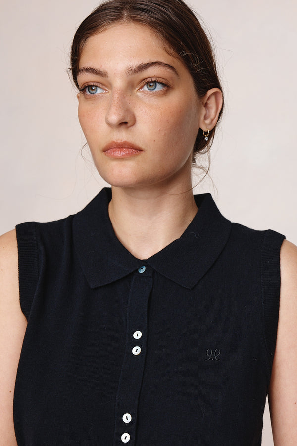 FRANNIE VEST - BLACK