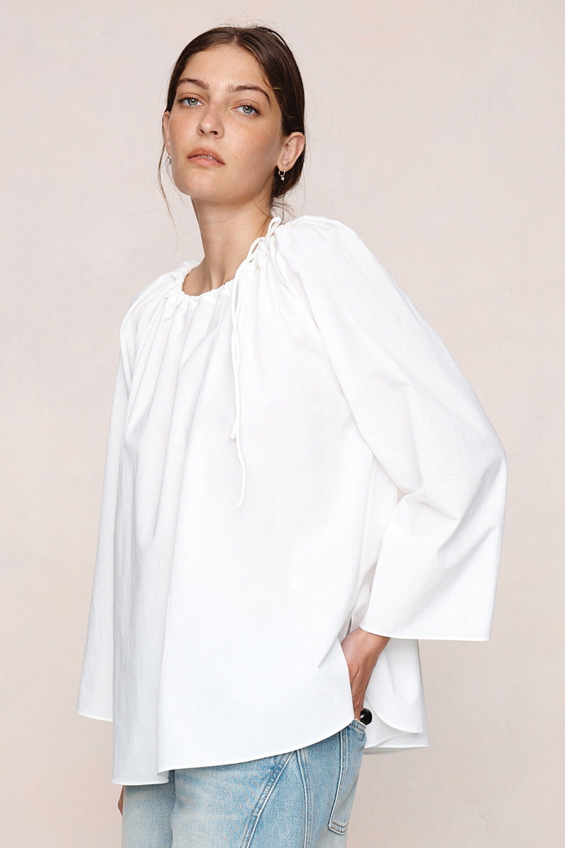 KASIA TOP - IVORY COTTON