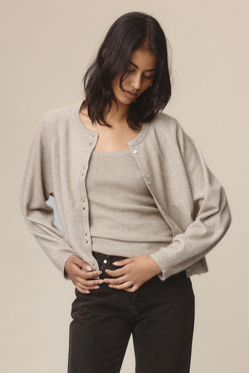 BABETTE CARDIGAN - BUFF